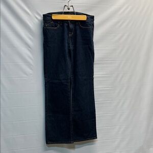 London Jean Dark Wash Denim Midi Skirt Size 6 Stretch